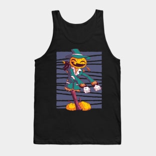 PUMPKIN SCARECROW FLOSS DANCING FUNNY HALLOWEEN Tank Top